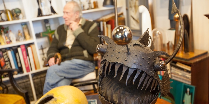 Heny Pinardi in his Hyde Park, Massachusetts home