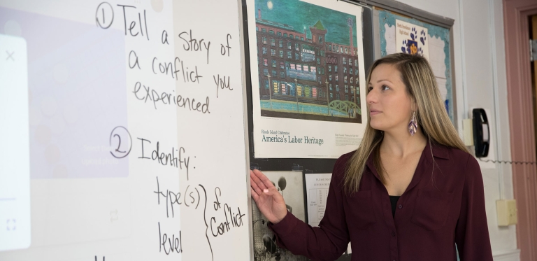 Student teachers in class