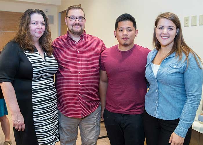 Heroes with parents of victim