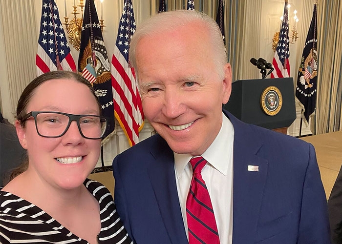 Chelsey with President Biden