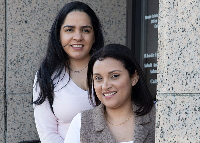 B.P.S. students Laura Garcia and Aura Cruz
