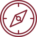 maroon compass icon