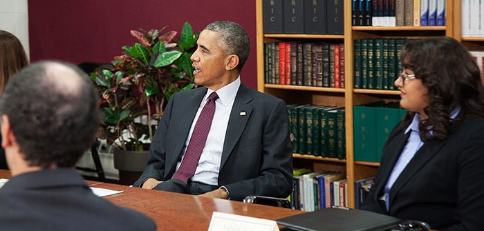 Lisbeth Avalos with President Obama