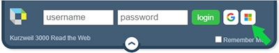 Kurzweil Read the Web sign on screen through Microsoft 365