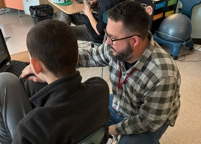 Teaching apprentice Rob Boyd