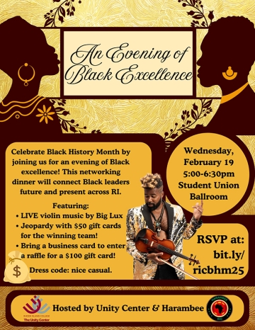 Promotional flyer for An Evening of Black Excellence