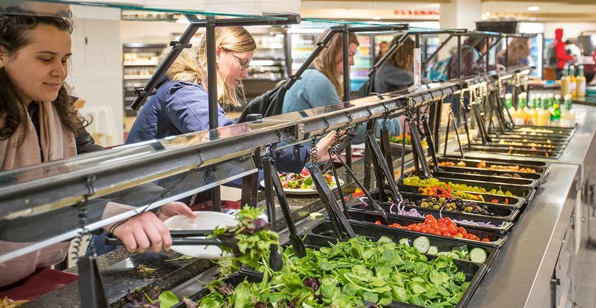 salad bar in Donovan Dining Center