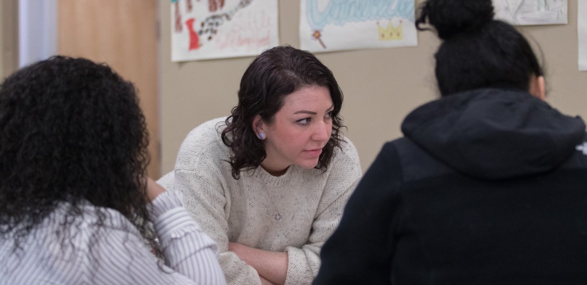Melissa Marcotte in class
