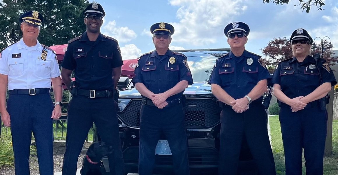 Campus Police Group Shot with K-9 Elvy