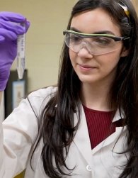 Ella Lewis in Biology Lab