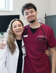 Mirna and Gabriel Cuellar, mother and son RIC graduates 
