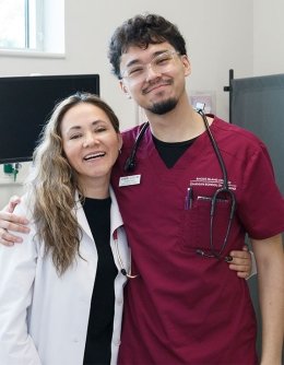 Mirna and Gabriel Cuellar, mother and son RIC graduates 