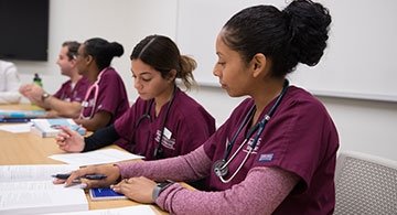 Nursing students in class