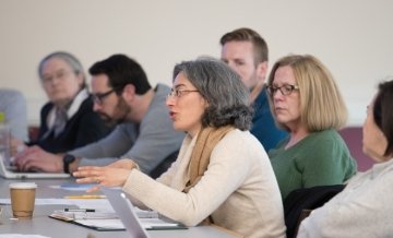 Faculty at RIC Council meeting