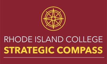 Promotional graphic for the Rhode Island College Strategic Compass, the college's Strategic Plan