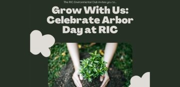 Arbor Day at RIC - Hands planting tree in garden
