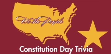 Constitution Day event with map of USA and star