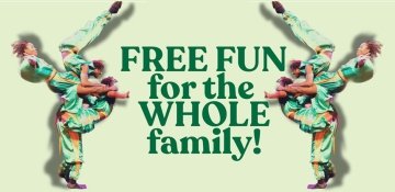 Zuzu acrobats in motion on promotional poster