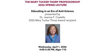 Mary Tucker Thorp 2026 recipient Dr. Joanne Costello