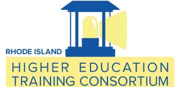 RIHETC logo with yellow light reflecting out of blue lantern