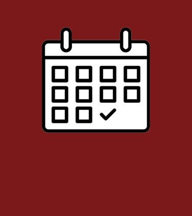 Calendar with marked date icon, in color