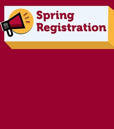 Spring registration promotional graphic