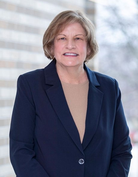 Valerie Endress standing outside building