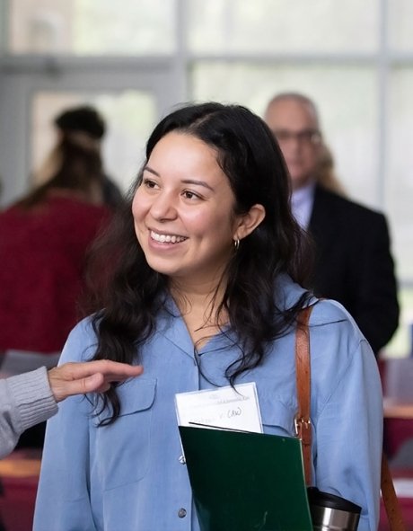 Business student at a Business Fair