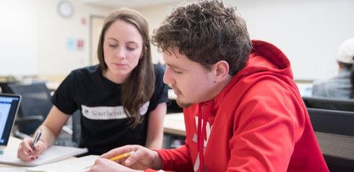 RIC students on class in Gaige Hall