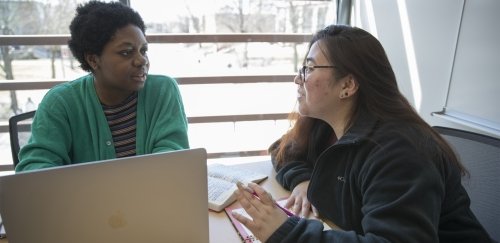 Student at tutoring session