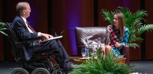 Jim Langevin and Jen Easterly in a fireside chat