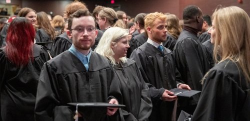 Students at Cap and Gown Covocation