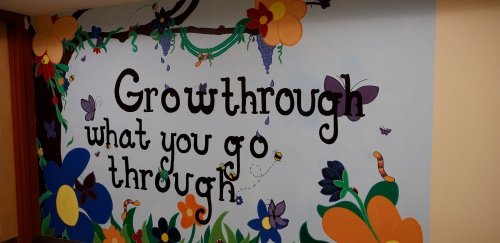Mural inside recovery center 