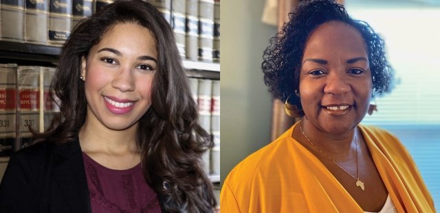 Professional head shots of RIC alumni Dorca Paulino and Shontay Delalue