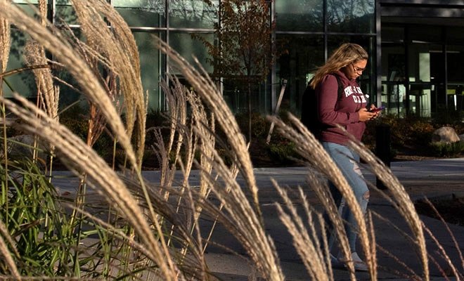 Student walking