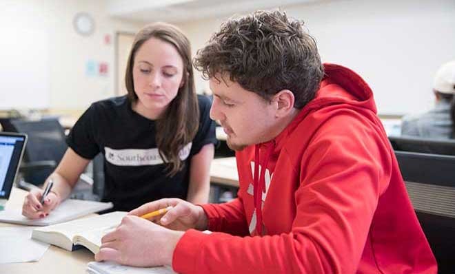 RIC students on class in Gaige Hall