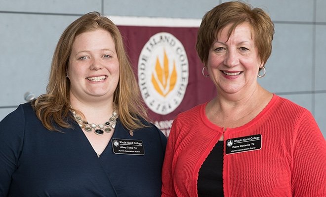 Alumni Board members Hilary Lima and Diane Medeiros