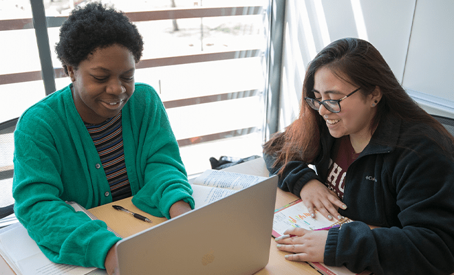 Students on laptop 