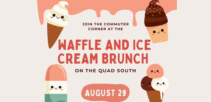 Waffle and Ice Cream Brunch event August 29