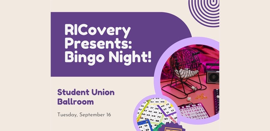 Bingo cards and cage RICovery event