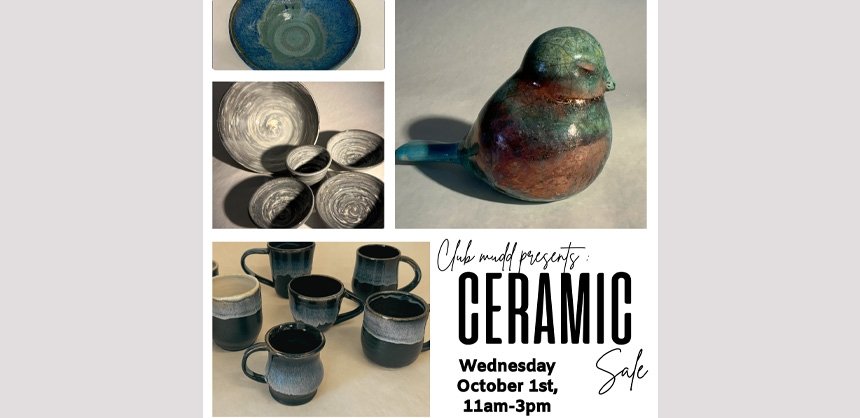 Ceramic Sale depicting ceramic artifacts - duck, bowls, cups