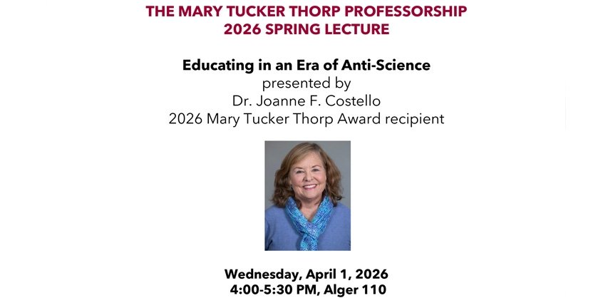 Mary Tucker Thorp 2026 recipient Dr. Joanne Costello
