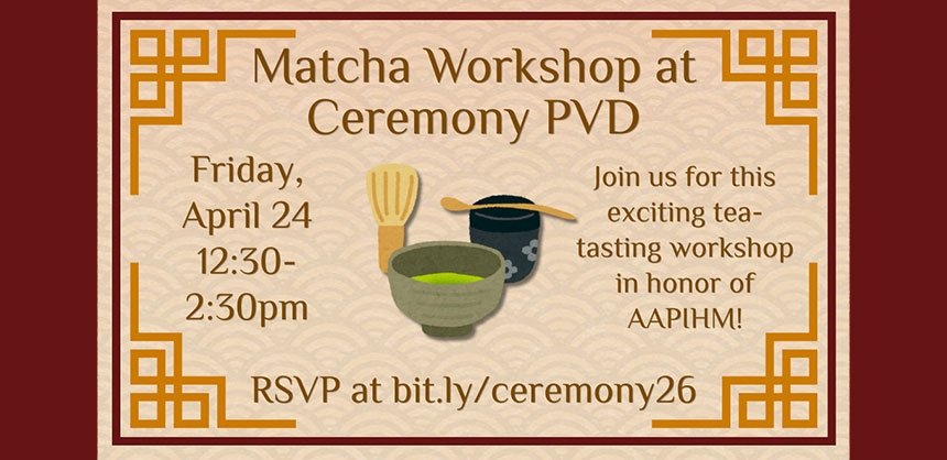 Matcha Workshop at Ceremony PVD poster